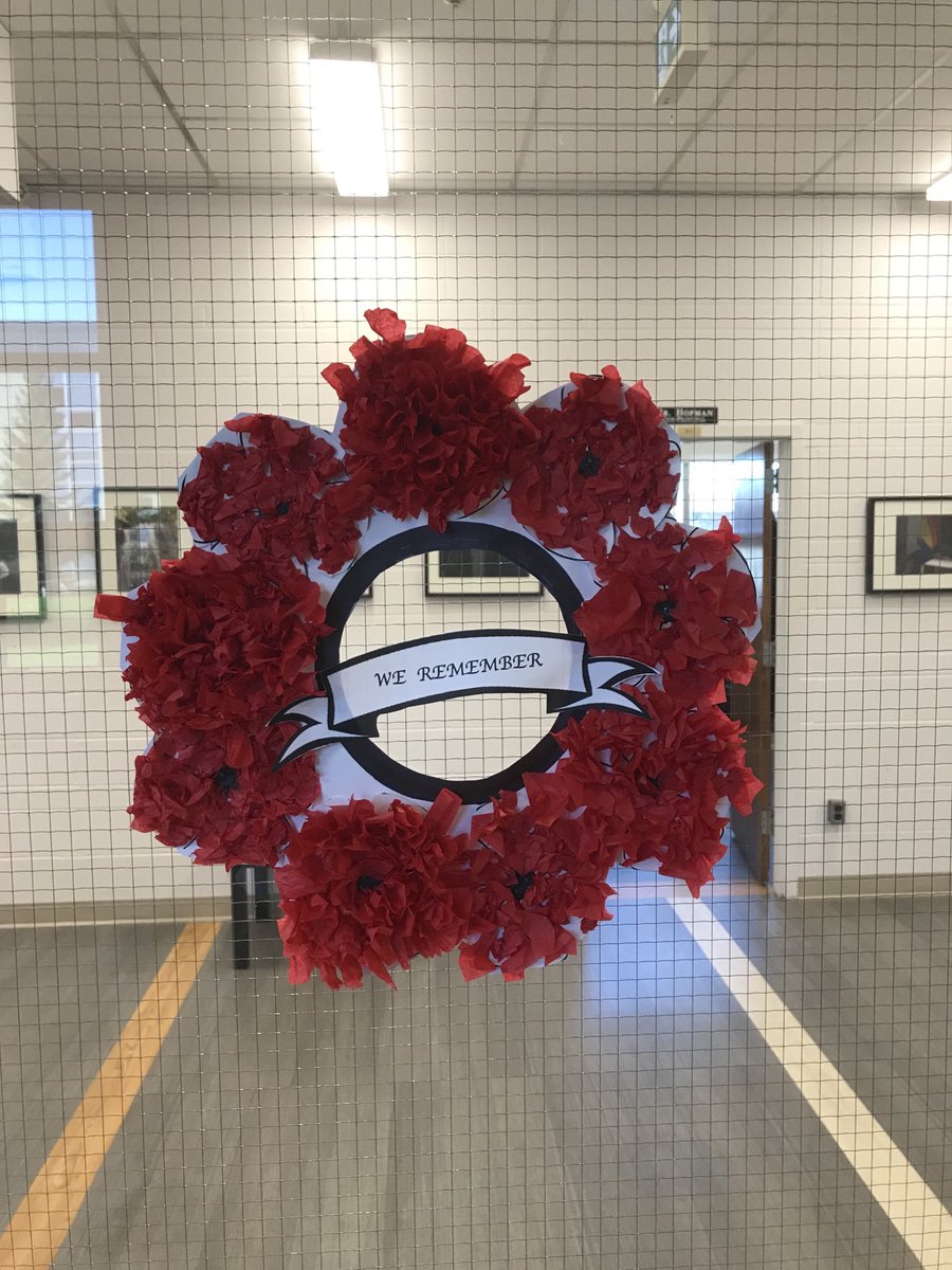 Remembrance Day art posted around the school for our students and guests to honor those lost. ⁦<a href="/OP_HWDSB/">Orchard Park</a>⁩. ⁦<a href="/HWDSB/">HWDSB</a>⁩ ⁦