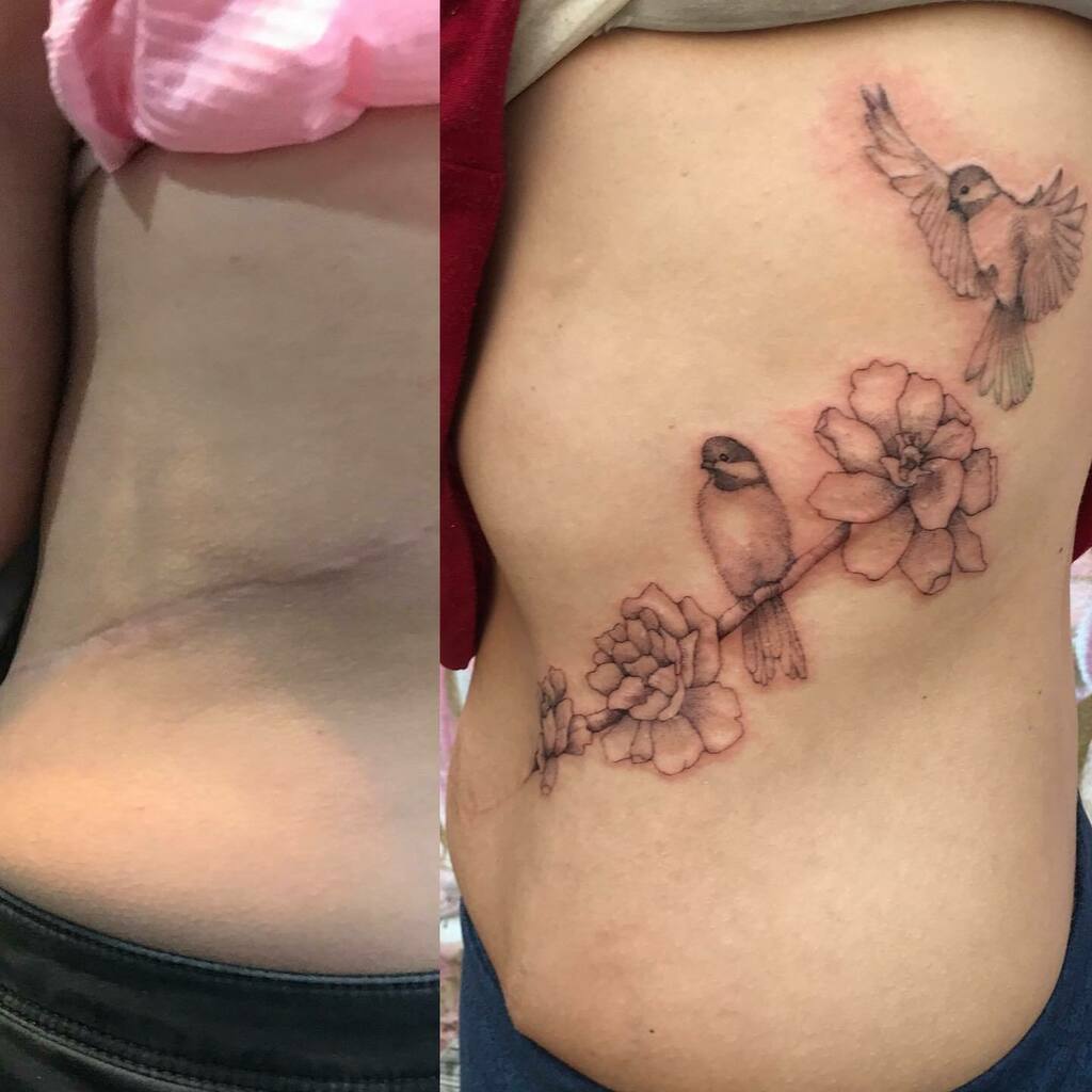 Adonna Khare on X: "My latest tattoo and scar coverup on an amazing soul who donated a kidney☺️so happy to announce I'll be back @earthaltarstudio tattooing!!! We have amazing new safety protocols