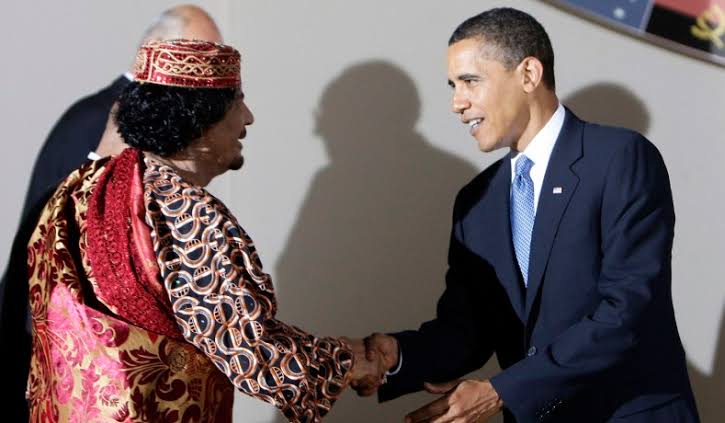 Muammar Gaddafi loved Barrack Obama like a son.When Obama became the president of the United States , Gaddafi was one of the first African leaders who congratulated him and praised him.