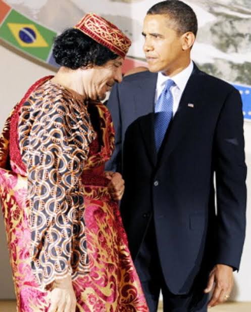 Muammar Gaddafi loved Barrack Obama like a son.When Obama became the president of the United States , Gaddafi was one of the first African leaders who congratulated him and praised him.