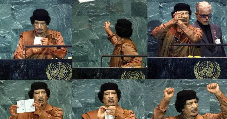 Muhammed Ali, he adored Malcolm X and Martin Luther King Jr etc...*Gaddafi accused the United Nations during 2009 summit, for not doing proper investigation nor prosecuting those who were involved in the assassination of Martin Luther King Jr.