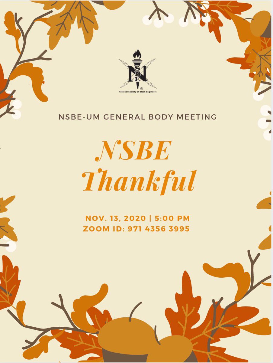 Please join us for our LAST GBM of the semester!! We are on the home stretch so let’s have fun this Friday as we get ready for Thanksgiving break  🤩🍽🍽