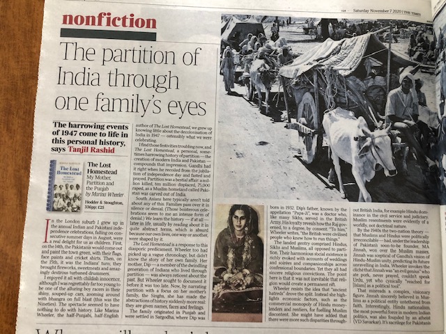1/9  @mitteleuropean correctly infers in  #bookReview of  @marinaccwheeler  #Partition1947  @HodderBooks  @TheTimesBooks 8 Nov 20, pp 16-17 that, ' #Independence hasn't been all it was cracked up to be.' Some of his surmises along the way merit critiquing.