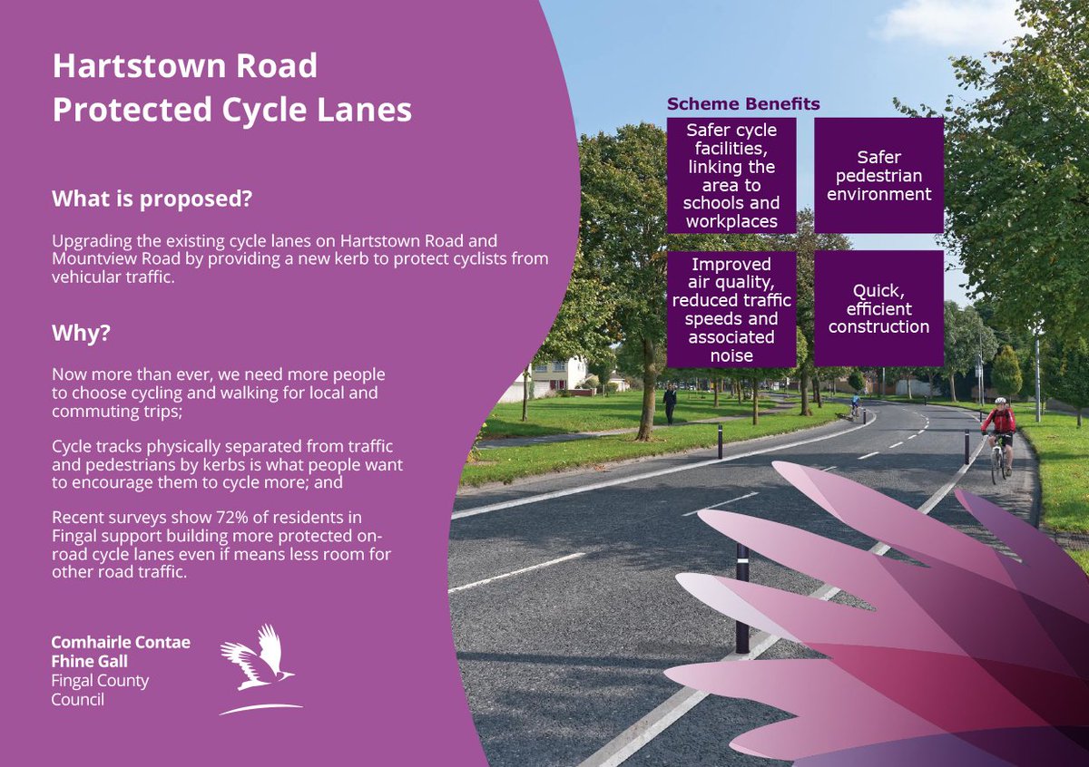 Brilliant new take on "I'm all for safe cycling infrastructure but..." at this evening's  @Fingalcoco meeting. Sinn Féin attempted to halt this project in Dublin 15 with contractors actually on site and new safe infra being used by kids cycling to school!