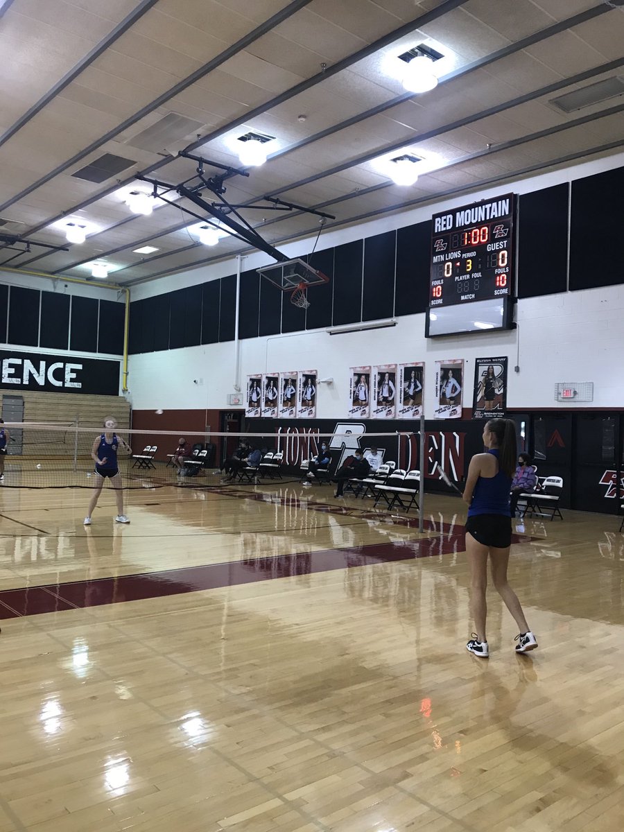 First round of State at Red Mountain. Let’s do this Lady Eagles💙💛🏸