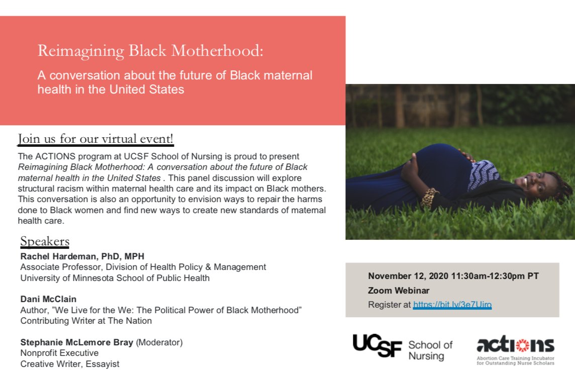 ACTIONSprogram's tweet photo. 3 day count down to our event, "Reimagining Black Motherhood: A conversation about the future of Black maternal health in the United States"!

Register today at, https://t.co/bvbTO2S1wK ! https://t.co/MCAlubQFbF
