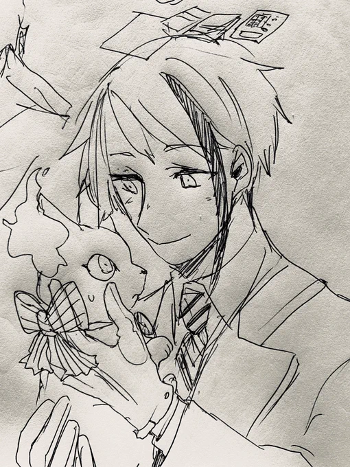 朝の一発描き
グリムくんとジェくん 
