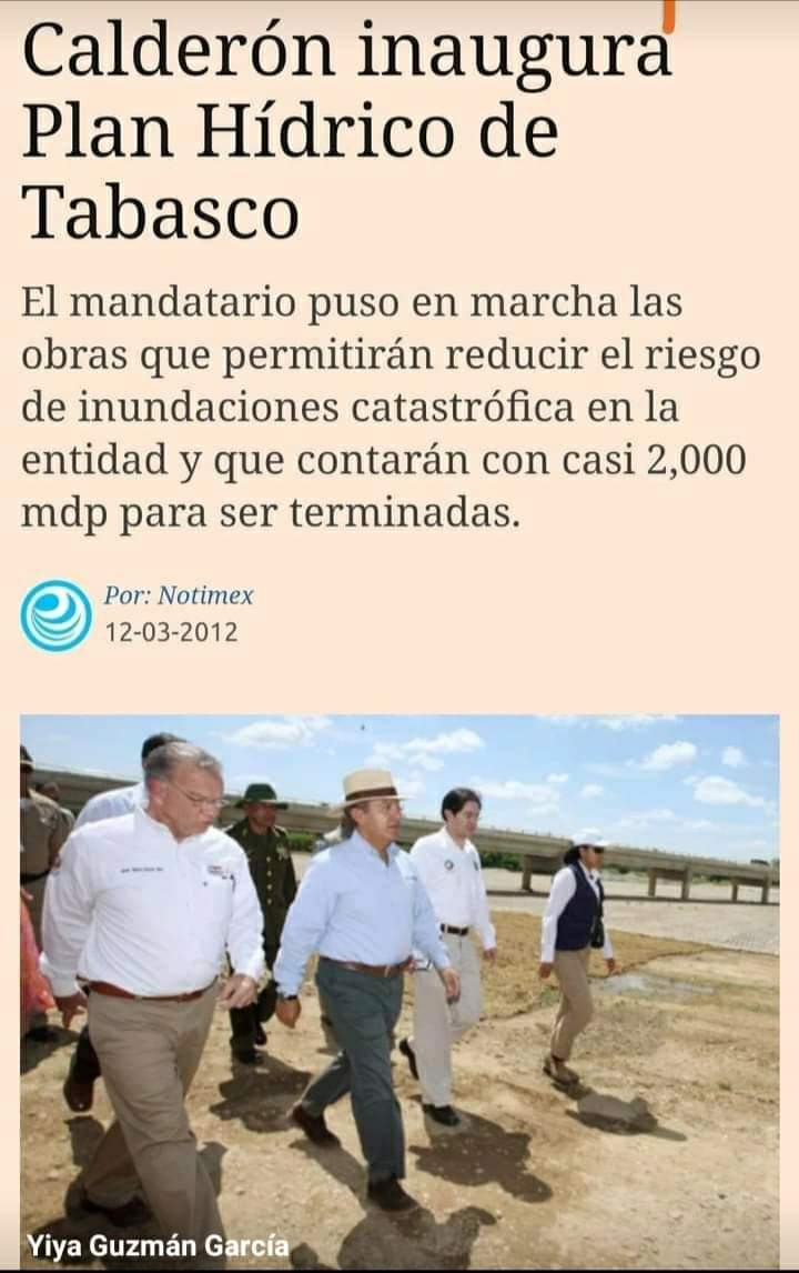 LorenzoLarry9's tweet image. Y porque  se inundó Tabasco  si Calderon construyo la Obra ... aver si siguen culpando  a OBRADOR..