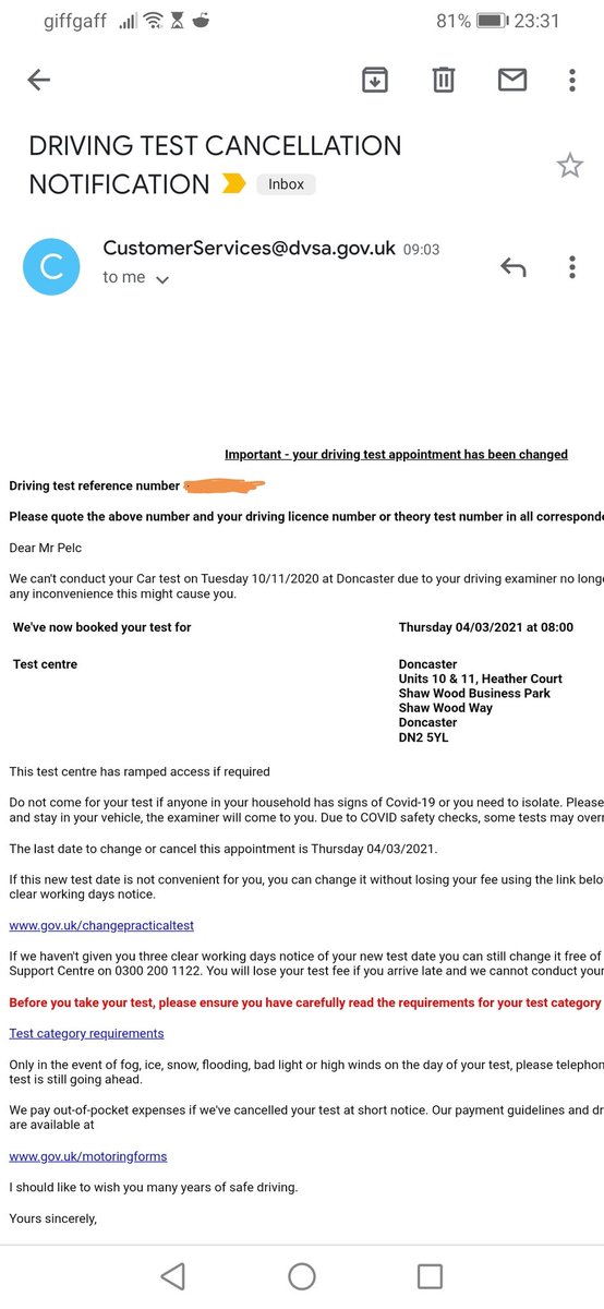 oliwier_pelc's tweet image. Yup can&apos;t wait for the dvsa to cancel my driving test until 2075... #ukdrivingtest