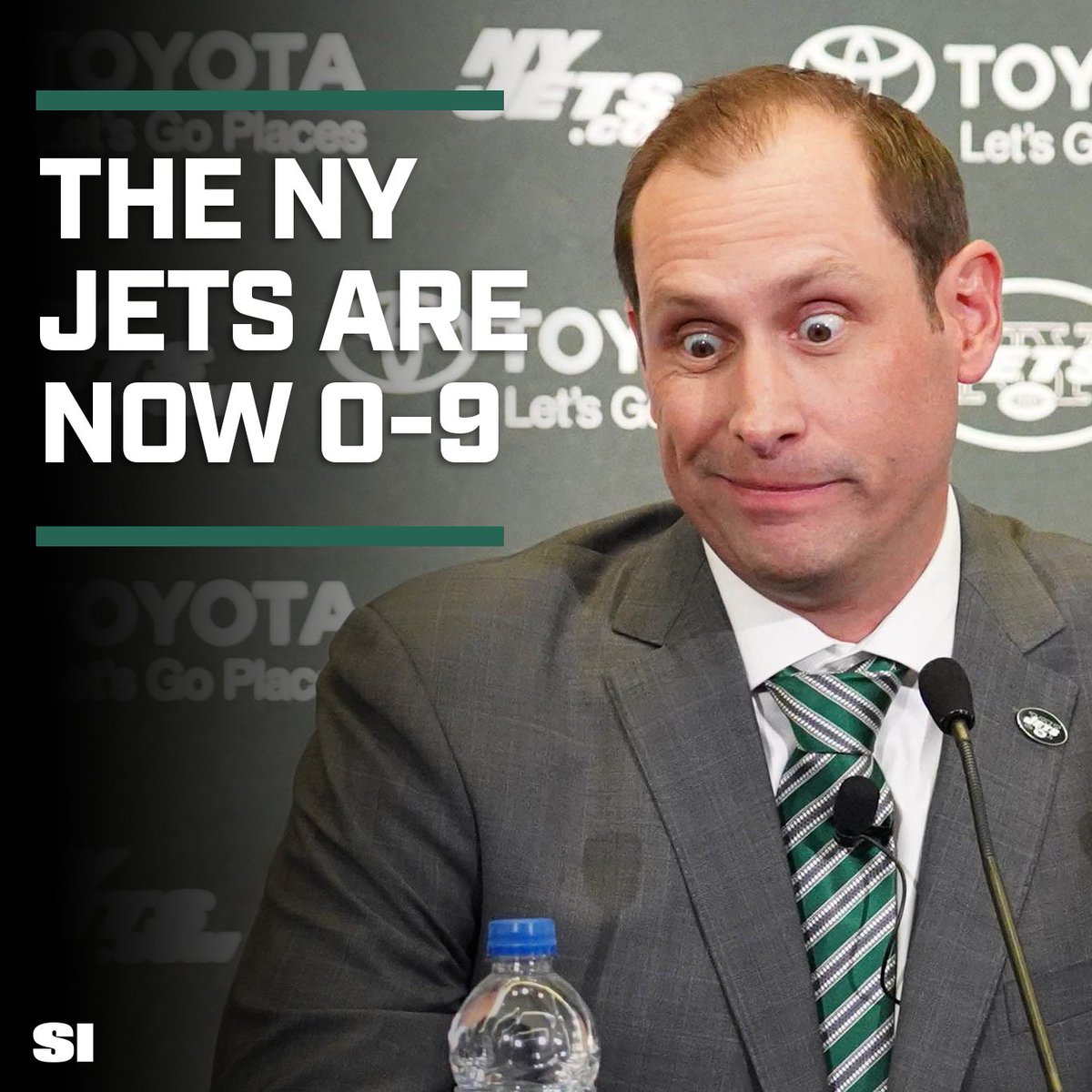 SInow's tweet photo. For the first time in franchise history, the Jets are 0-9.

The ‘Tank For Trevor’ continues 😏 https://t.co/xAoHJtnzwK https://t.co/X6uv93yy6d