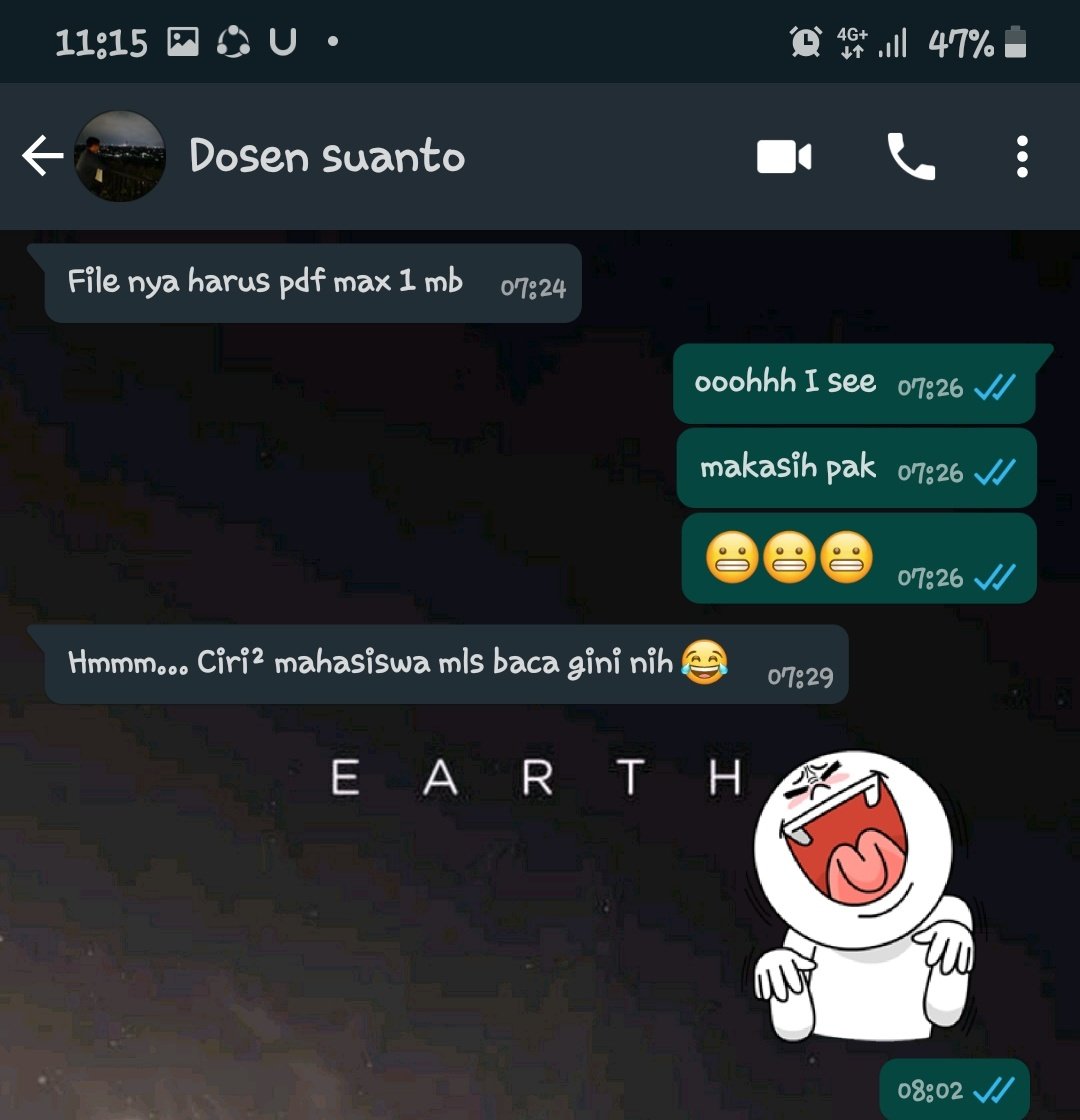 MayaLauw's tweet photo. @collegemenfess jadi mahasiswa kudu rajin baca kata pak dosen nder! jangan kek gue https://t.co/1o8sTHnVUe