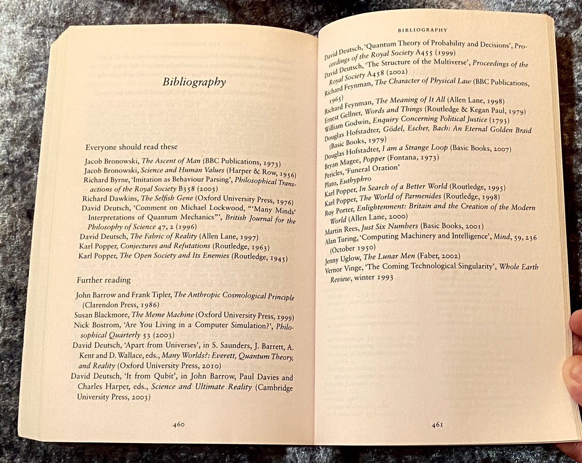 I like how  @DavidDeutschOxf adds a “everybody should read these” section to his bibliographies
