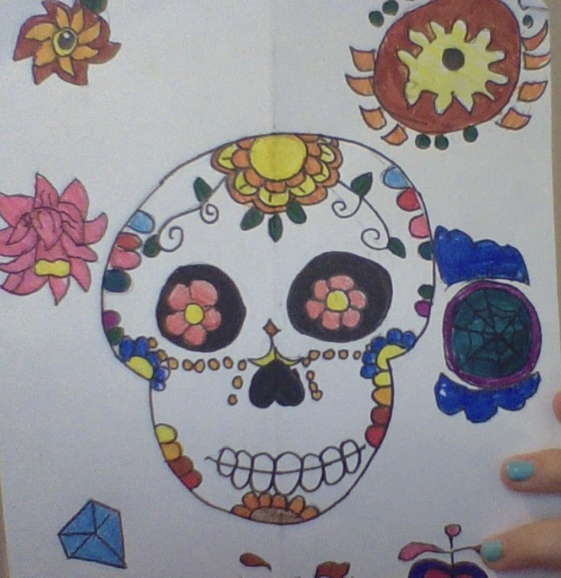 Rustic_Rainbow's tweet photo. Dia de los Muertos by Finney’s 5th &amp; 6th graders. 
@FinneyVAPA @VAPA_CVESD @bevprange #finneyelem #cvesdnews https://t.co/6J5Am5A1dK