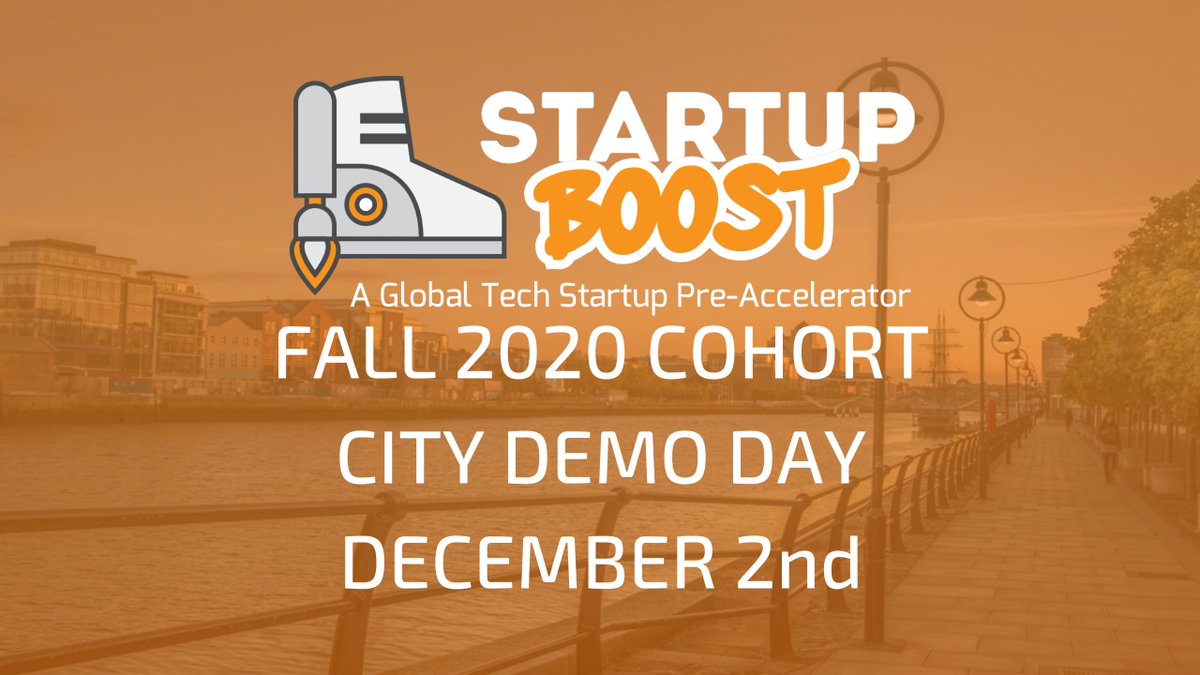 It’s our fall Demo Day this December 2nd with the #StartupBoost #PreAccelerator taking place online.

Meet our latest cohort by registering at: buff.ly/2JGHAor
