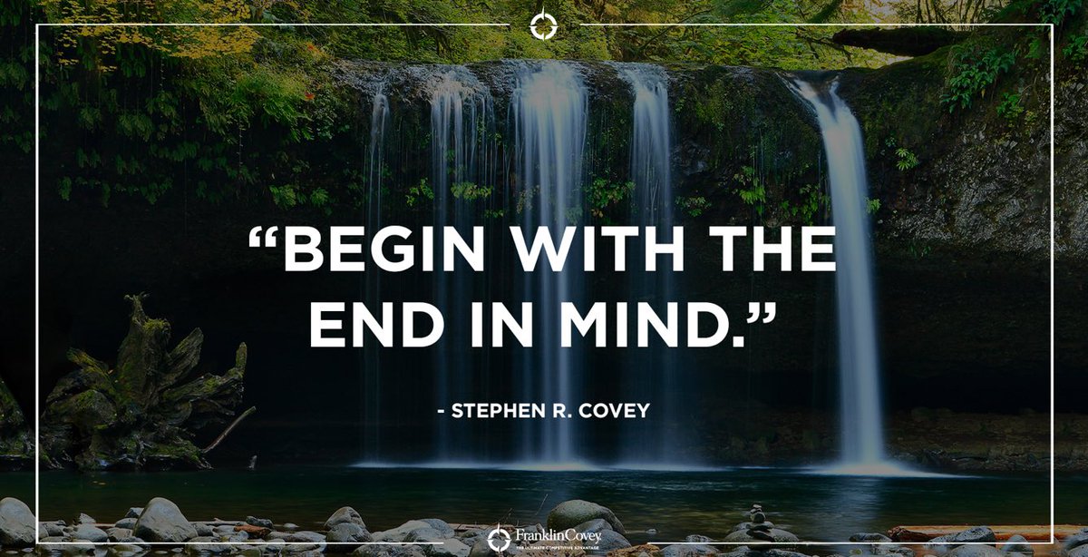 Even when the end is different than you know, think about it.