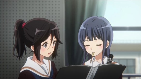 Liz and the Blue Bird’s reimagined character designs and flatter colors perfectly reflect the film’s more grounded, intimate tone while also capturing the dreamy, fairytale feel of a seemingly endless period in life quickly coming to a close.