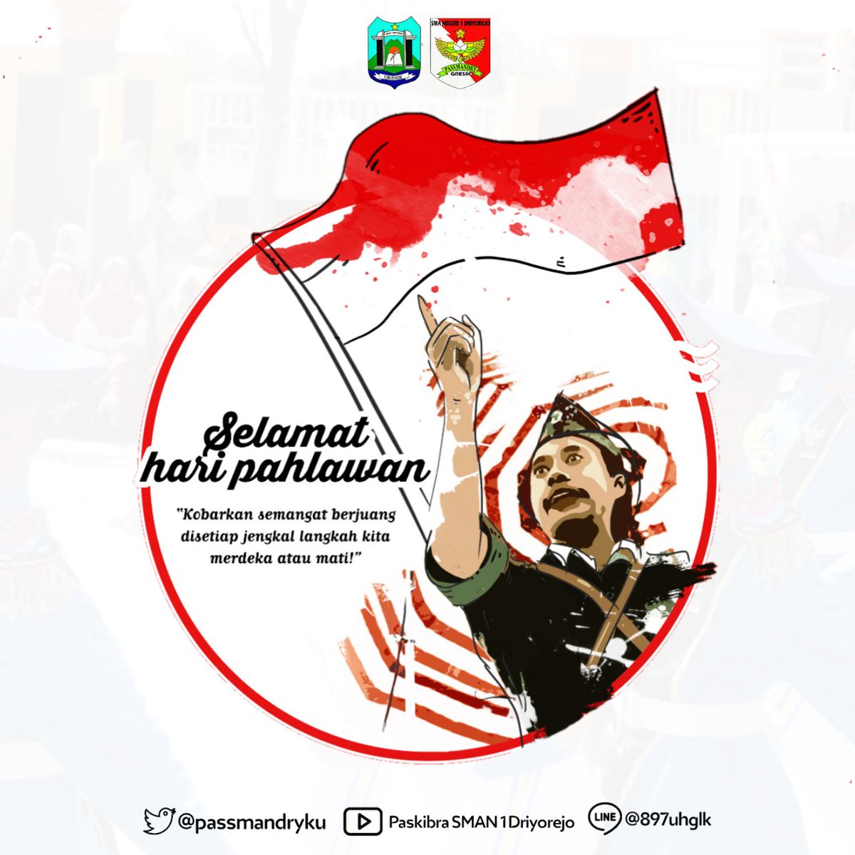 passmandryku's tweet photo. Mari nyalakan kembali semangat pahlawan untuk berjuang memajukan bangsa dan negara ! – Selamat Hari Pahlawan 10 November https://t.co/yUncEhr5Wk