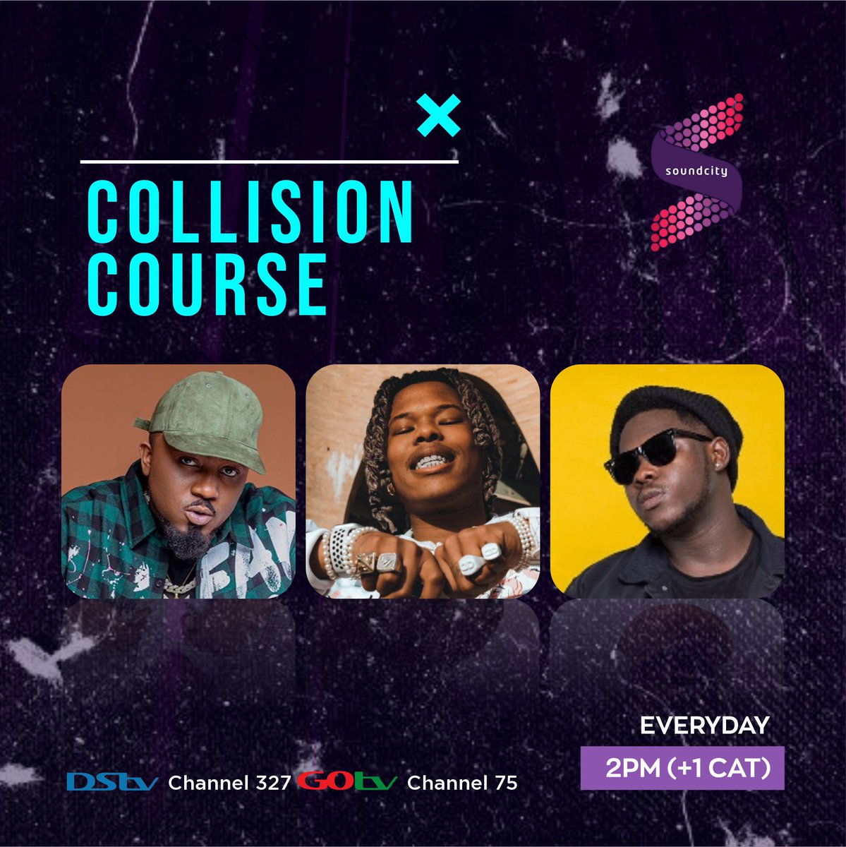 SOUNDCITYtv's tweet photo. #VideoCollisionCourse: Ice Prince vs Nasty C vs Medikal
Like for Ice Prince
RT for Nasty C
Comment for Medikal
Raining bars and more - #CollisionCourse daily at 2pm on TVβΌππ΅ https://t.co/nvXkt60xm7