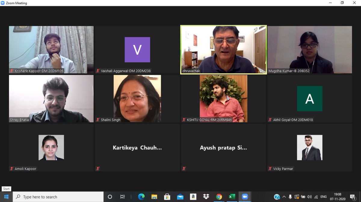 BIMTECH_Ecell's tweet photo. Our team conducted the finale round of Q-Thinker, on 7th November'2020.
The participants pitched their amazing business ideas in front of our panelist- Mr. Dhruva Chak, Dr. Shalini Singh, Mr. Abhinav Singh Rawat &amp; Mr. Chetan Kapoor.

Results will be out soon.
#bimtech #aic #ecell https://t.co/RkgNSOiYPx