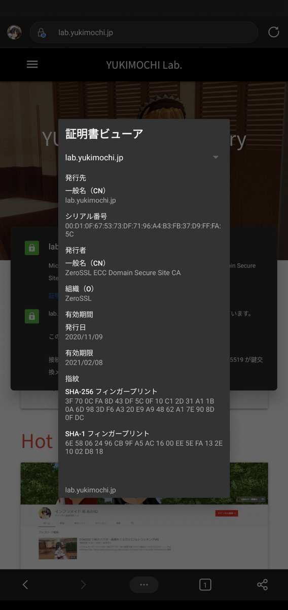 yukimochi_'s tweet photo. #ACME で取得する SSL証明書を Let's Encrypt から #ZeroSSL に乗り換えました！まだ、1万枚くらいしか発行されていない新参ですが、のりこめー！ということで。（ルート証明書は、Sectigo(AAA) になります。） https://t.co/zxjrVptTcC