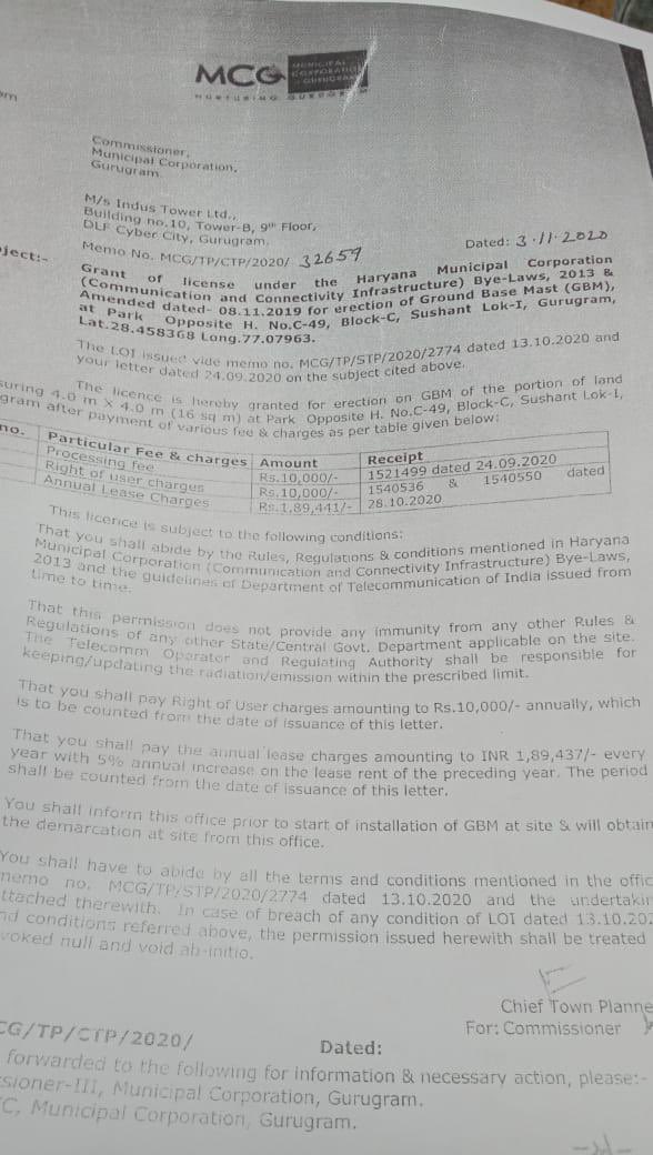 NeeluSh02852394's tweet photo. MCG cannot permit mobile tower set up in a fully developed park surrouded by a school and houses. This’ll have to be stopped immediately as residents fear health issues. @slrwa @MunCorpGurugram @timesofindia @HTGurgaon @cmohry #NGT https://t.co/qe3OQ5S09y