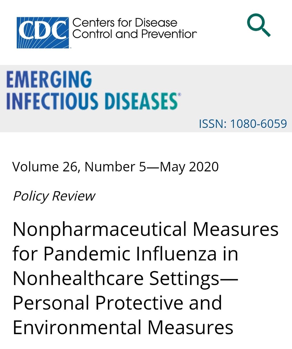 FACE MASKS, including MEDICAL MASKS: "Evidence from 14 randomized controlled trials of these measures did not support a substantial effect on transmission of laboratory-confirmed influenza." https://wwwnc.cdc.gov/eid/article/26/5/19-0994_article#tnF2