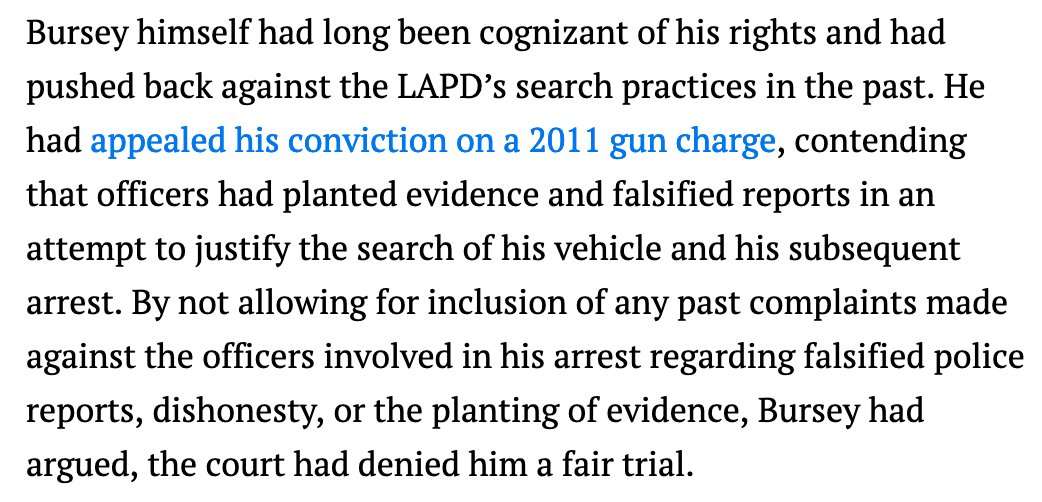 Bursey knew his rights. He'd appealed unlawful searches in court before. So he was likely aware of how things were going to unfold that night as soon as police pulled them over in that parking lot.