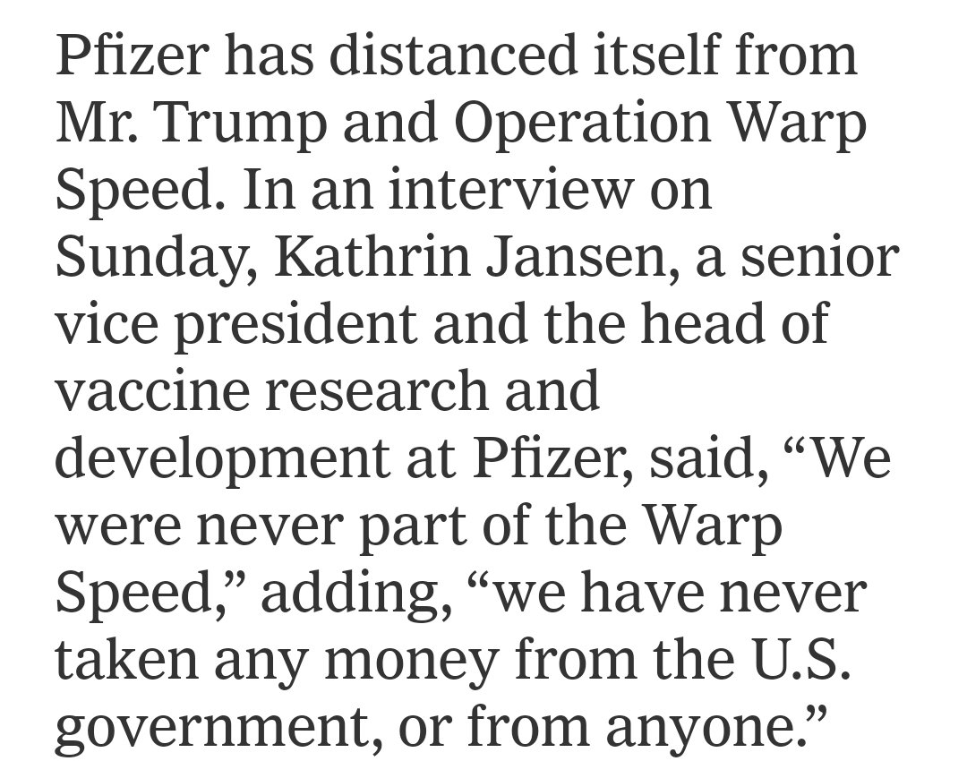 giftedlosers's tweet photo. @IvankaTrump That's not "participating" in operation Warp Speed.

That's selling vaccines, independently developed, to the American government through funds designated for Operation Warp Speed.

That's like me saying I participate in Samsung because I a TV. https://t.co/y18A5gLBku