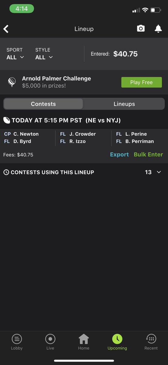 TuxyDFS's tweet photo. Here’s a free Gpp lineup for tonight’s showdown! #dfs #freedfs 💰 https://t.co/dzVoqWQiYh