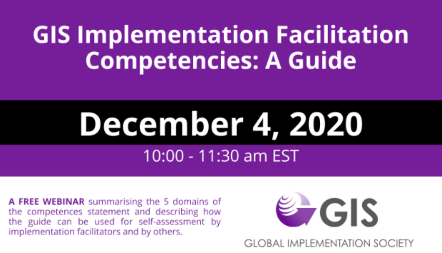Join our free Dec. 4 webinar to learn how GIS’ Competencies for #Implementation Facilitators synthesizes cross-sector standards &amp; empirical research into 5 key competency domains 

Register now! us02web.zoom.us/meeting/regist… 

#impsci