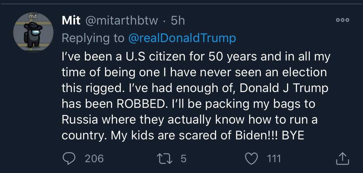 DrStaceyPatton's tweet image. Look at all these bots promising to leave America.