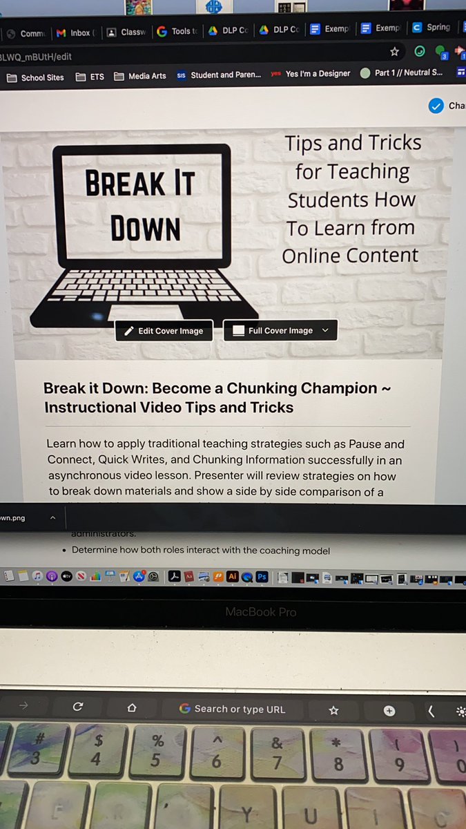 KerryParrishArt's tweet photo. Let’s look at how we are teaching our students to engage with our content - videos for education are very different than videos for entertainment! #chunkit #googleEC https://t.co/WVGmFoxmf2
