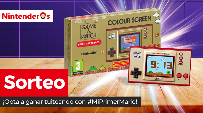 Nintenderos's tweet photo. ¡Sorteamos la nueva consola Game &amp; Watch: Super Mario Bros. Edition!

➡ Síguenos y RT aquí
➡ Tuitea sin límite de tuits con #MiPrimerMario diciendo cuál fue tu primer Mario y por qué te gustó

¡Suerte! - https://t.co/aFv5jkvlkB https://t.co/g81hL7W1xO