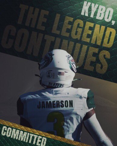 Kybo3x's tweet photo. 100💯 Percent Committed To UAB 🐉 🟢🟡⚪️ ⁦@Lobo_Football⁩ ⁦@UAB_FB⁩ ⁦@247Sports⁩ ⁦@simplyCoachO⁩ ⁦@CoachReeves_UAB⁩ ⁦@CoachBillClark⁩ https://t.co/vrzaqzgRtW