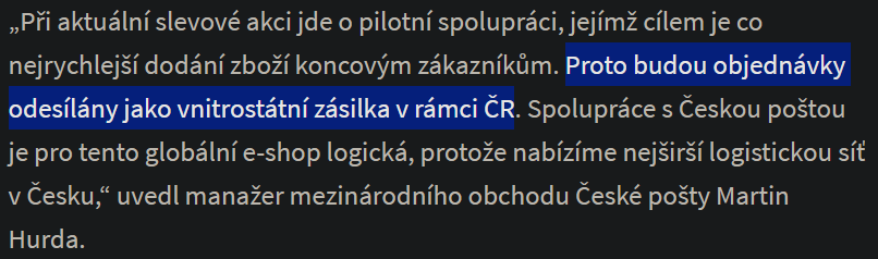 ves626's tweet photo. @Ceska_posta_sp ,,Vnitrostátní zásilkou v rámci ČR" je myšlen vnitrostátní EMS nebo jakým druhem zásilky to bude odesíláno? https://t.co/aTVEBtQZtM