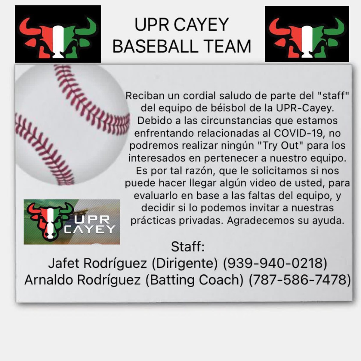 Saludos Toritos 🐂
Aquí le damos un update del proceso de reclutamiento en este nuevo año🇮🇹
#ToritosNation