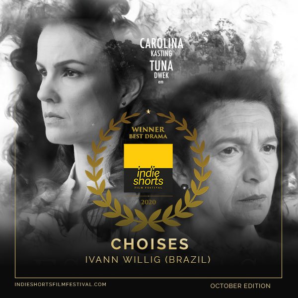 ShortsFilm's tweet photo. Congratulations to Caroline Kasting and Tuna Dwek for winning Best Actress award in ‘Choices’. A film by Ivann Willig which also won Best Drama and Best Costume Design awards. 
. 
.

#filmfreeway #filmmaker #filmfestival #awardswinners #indieshortsfilmfestival https://t.co/Q9wCYNINPo