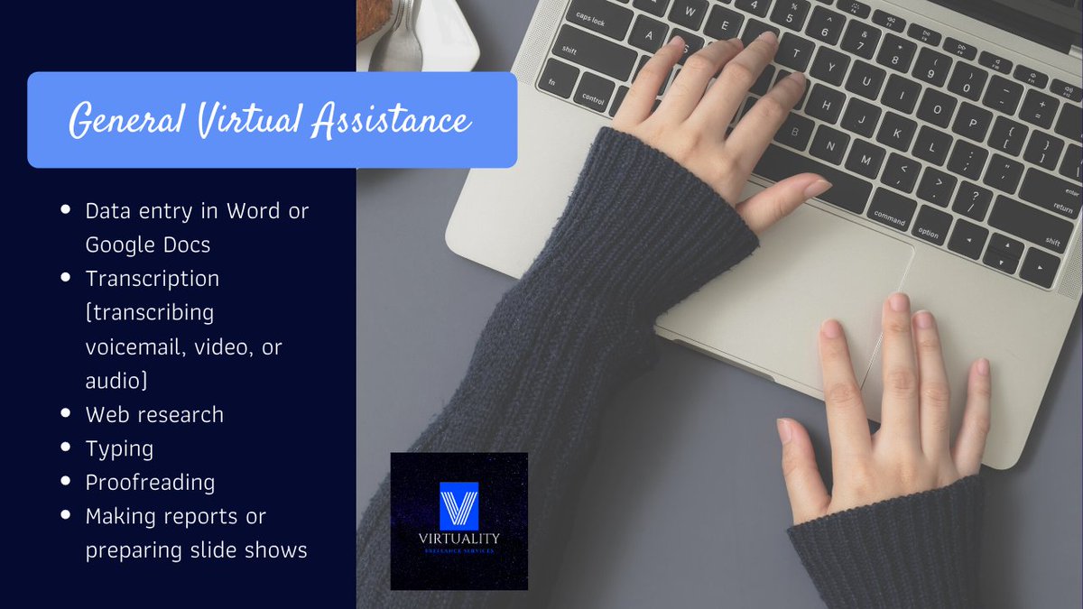 virtualityfs's tweet photo. We offer administrative assistance to help you grow your company. Hire a VA now and experience the difference in your business. You can also reach us through email lulugravela@gmail.com 

 #yourhelpinghandtowardstoyoursuccess #freelanceservices #generalvirtualassistance https://t.co/1ov9zROul5