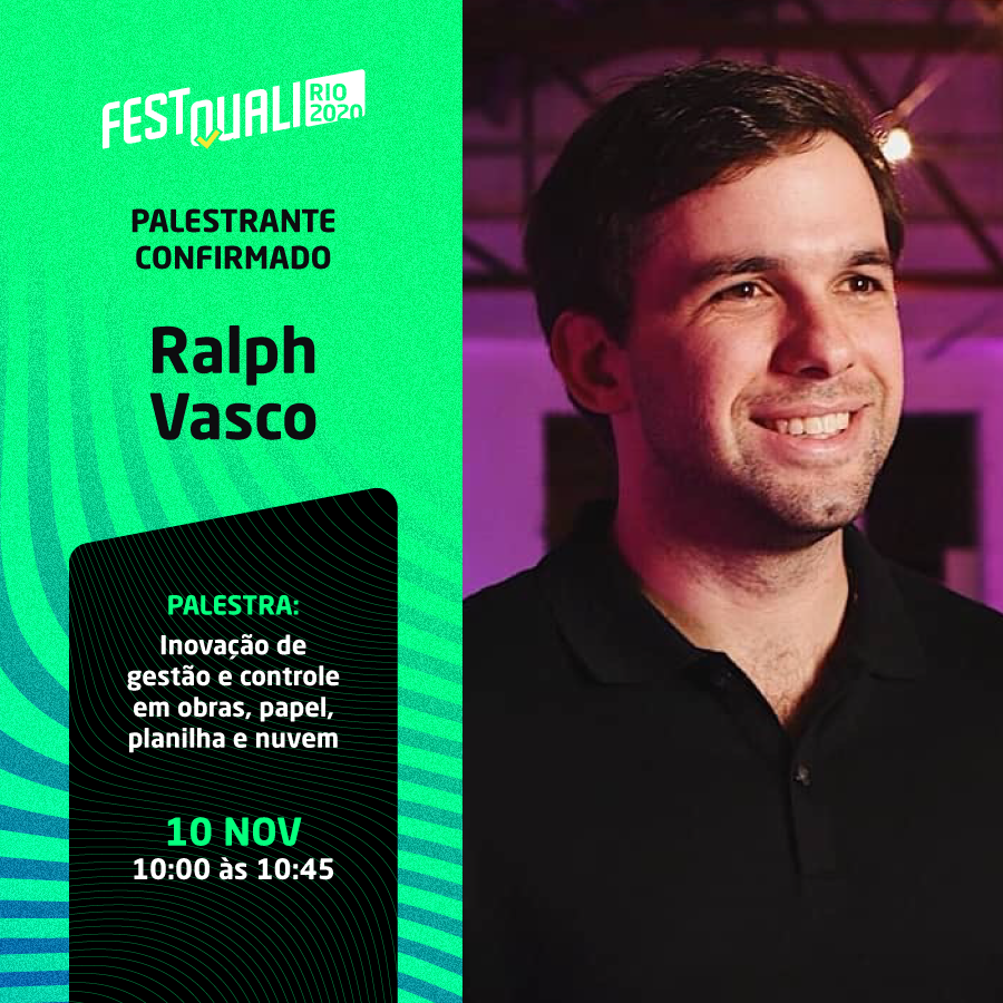 festquali's tweet photo. ➡ Ralph Vasco, CEO e Co-fundador da @stantmob, é presença confirmada no #FestQualiRio2020! 

Está quase chegando o dia do grande #festival da #Qualidade no #Brasil. 

🔹 Inscreva-se e participe!

📲 https://t.co/yCFgmzLM3v https://t.co/WyAPex6UbH