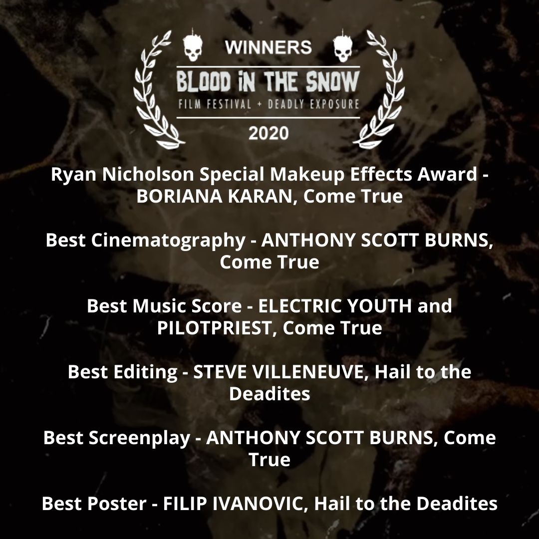 Congrats to all the winners of the 2020 Bloodies Awards!!!!! See you all next year at BITS year TEN!!!