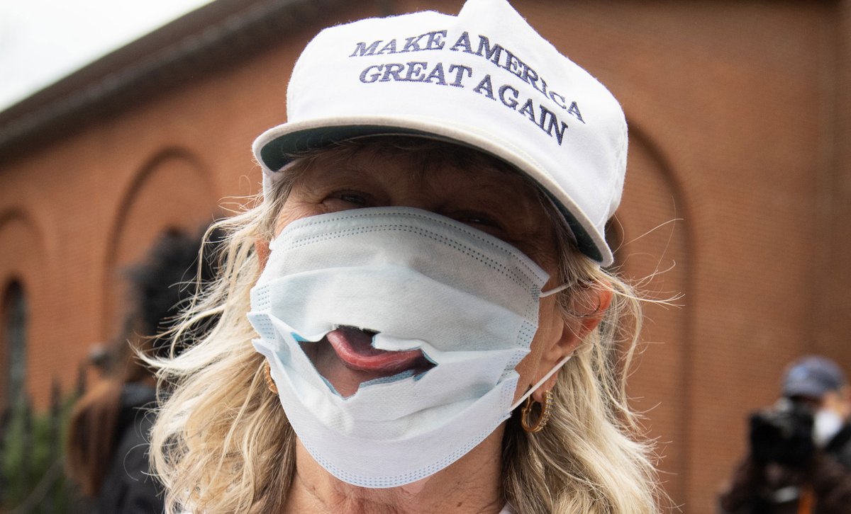 StateOtheUnion's tweet photo. @realDonaldTrump @US_FDA You tell-em! sleepy Joe could never have convinced the nation to wear a mask so we wouldnt need a vaccine... https://t.co/a2QLusWe4x