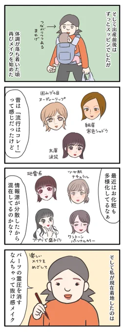 押忍!ゆるみの男顔メイク道③
明度をあげるのがポイント!色味は統一すると、ゆるふわ感が出る気がする。
#ゆる母 #漫画が読めるハッシュタグ 