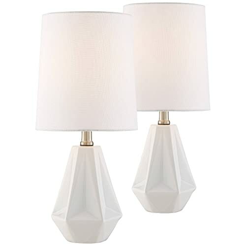 gpsdeviceusa's tweet photo. Colyn Modern Accent Table Lamps 17 1 2 High Set of 2 White Geometric Metal White Tapered Drum Shade for Bedroom Bedside – 360 Lighting https://t.co/RtYGiLQcUl https://t.co/BJwIrYgQYh
