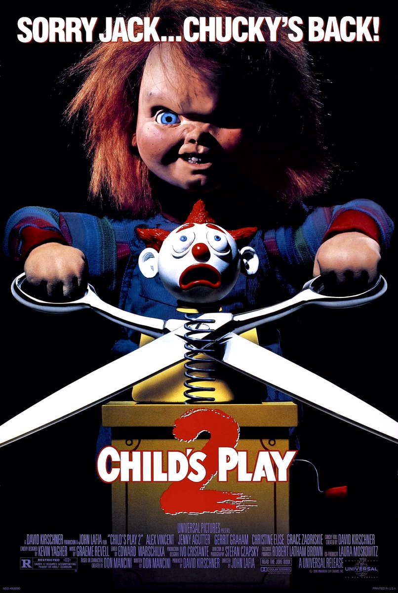 FilmNewsNos's tweet photo. 🎬MOVIE HISTORY: 30 years ago today, November 9, 1990, the movie ‘Child’s Play 2’ opened in theaters!

#AlexVincent #BradDourif #ChristineElise #JennyAgutter #GerritGraham #GraceZabriskie #PeterHaskell #BethGrant #GregGermann #AdamWylie #Chucky https://t.co/FANXoH7aIW