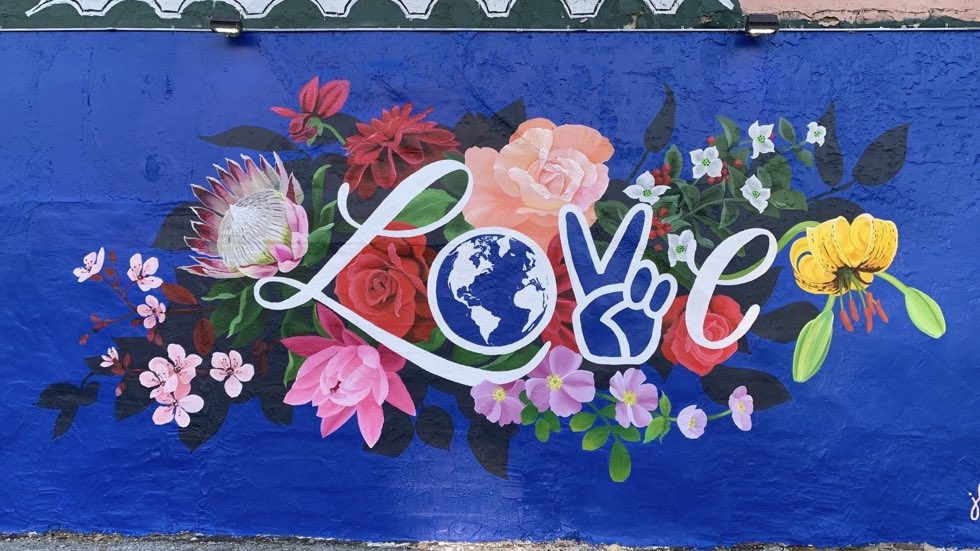 jaybyers's tweet photo. New mural in Downtown #DSMUSA celebrates diversity, equity &amp; inclusion. Features national flowers to represent global diversity in Iowa: Plum Blossom, China; Bunchberry, Canada; Dahlia, Mexico; Lotus, India; Protea, South Africa; Bosnian Lily, Bosnia; Rose, US; Prairie Rose, Iowa https://t.co/pvDUn7F6yS