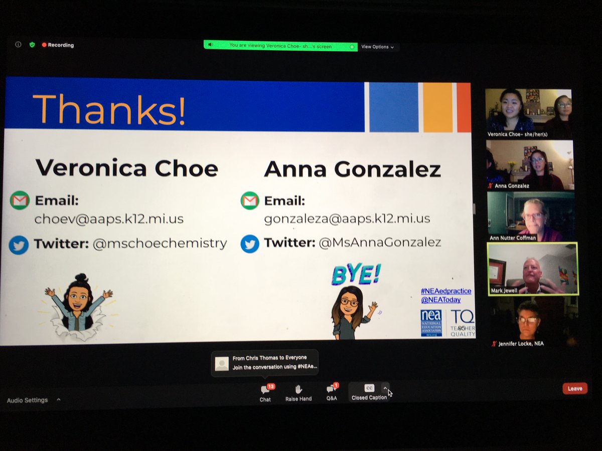 almaelissa's tweet photo. Attended an excellent webinar geared towards teachers not parents 🤦‍♀️— yet, I found it extremely helpful to see how teachers incorporate social-emotional learning virtually! 👏Fantastic job @mschoechemistry &amp; @MsAnnaGonzalez via @NEAToday #NEAedpractice https://t.co/b4Wd8BX7h4