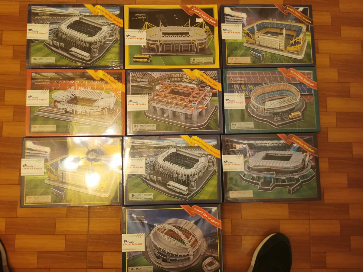 Estadios3DChile's tweet photo. Ya gente, llego stock! La Bombonera (x2), Santiago Bernabéu (x2), Signal Iduna Park, Camp Nou, Old Trafford, San Siro, Wembley y Juventus Stadium. Cualquiera a $22.000, entregas en Rancagua, envíos el día viernes por starken. https://t.co/lMU91HHm4y