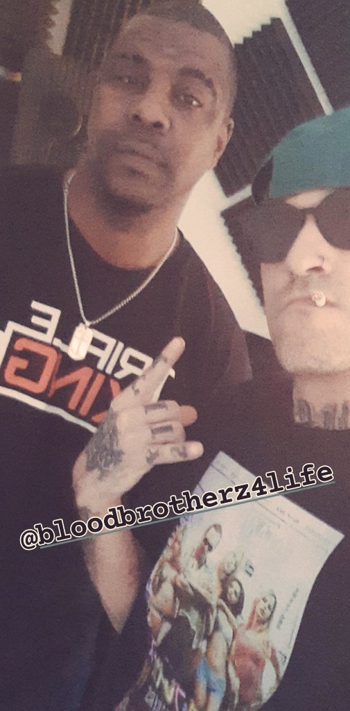 Teddysafterdark's tweet photo. We finished the @mbkfolife album today...Our shit crisp so we take time to do shit proper feel me #IAmMyBrotherzKeeper 
✊🏿Blood Brotherz✊🏼 #NDGMG 
#NewNephelem https://t.co/GR9PgdabOl