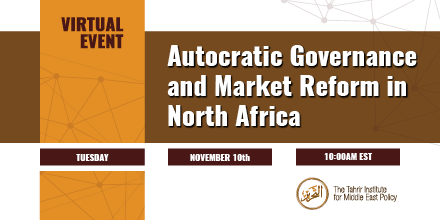 TimepDC's tweet image. Our virtual event "Autocratic Governance and Market Reform in North Africa," a discussion with @ChathamHouse's @TinhinanEl and TIMEP Nonresident Fellows @eldahshan and @tekaldas begins in an hour. There is still time to register here: timep.org/events/11-10-v…