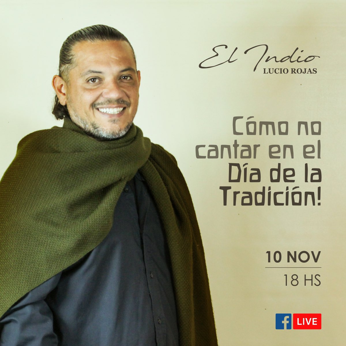 Cómo no cantar en el Día de la Tradición!
Te espero en mi cuenta oficial de <a href="/Facebook/">Facebook</a> para celebrarlo juntos.